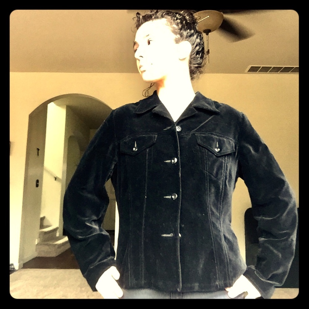Velour jean jacket!